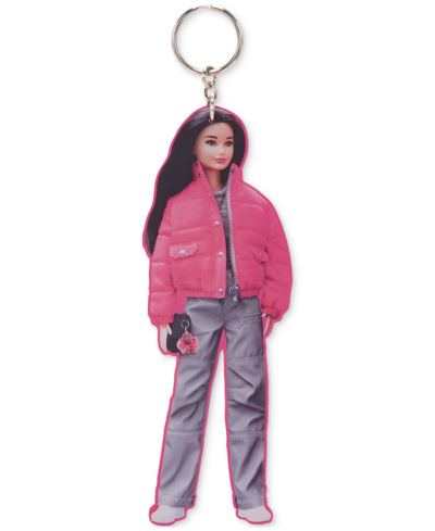 Shop Kipling Barbie Silicone Keychain In Barbie Pink
