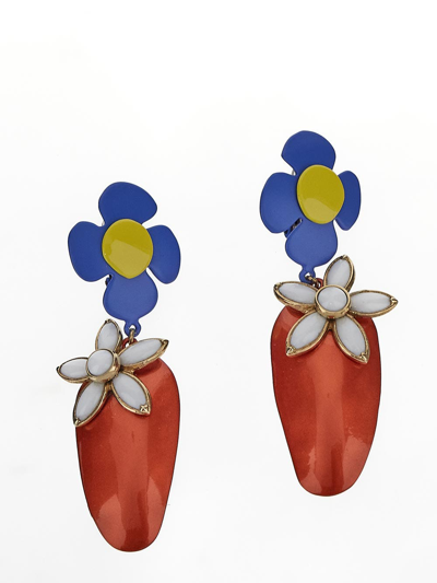 Shop Saint Laurent Flower Earrings