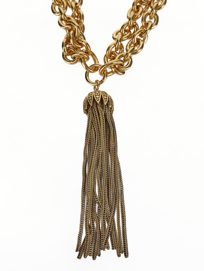 Shop Saint Laurent Tassel Necklace