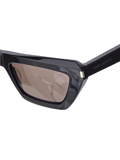 Shop Saint Laurent Structured Sunglasses