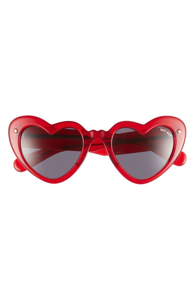 Shop Takahiromiyashita The Soloist Lolita Heart Shape Sunglasses In Red