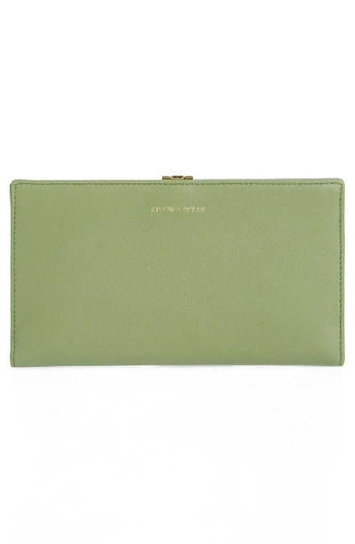 Shop Strathberry Small Melville Leather Bifold Wallet In Olive