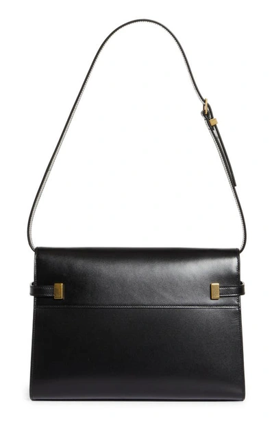 Shop Saint Laurent Medium Manhattan Shoulder Tote In Noir