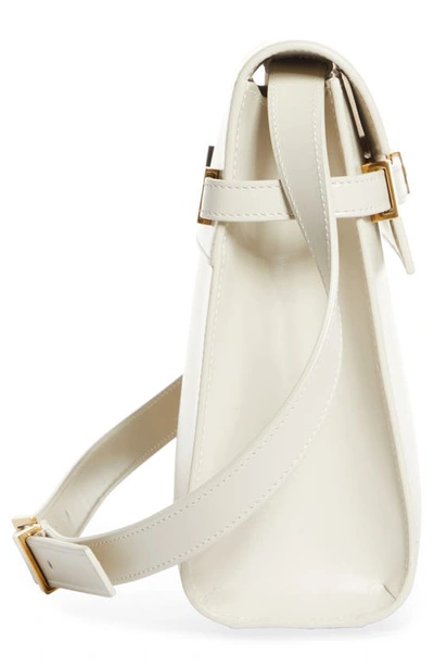 Shop Saint Laurent Medium Manhattan Shoulder Tote In Blanc Vintage