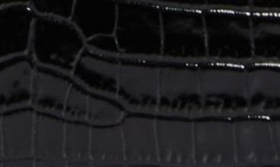 Saint Laurent Manhattan Small Croc-effect Patent-leather Shoulder Bag In Noir