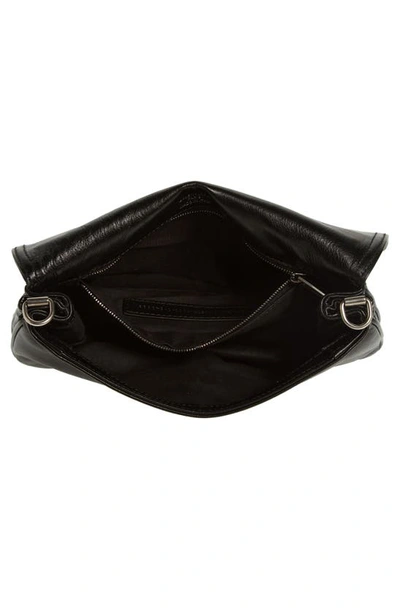 Shop Balenciaga Bb Soft Flap Leather Shoulder Bag In Black