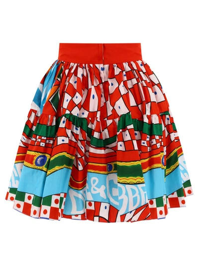 Shop Dolce & Gabbana "carretto" Skirt In Red