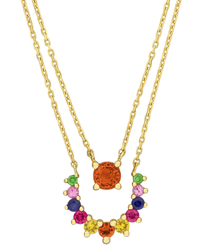 Shop Rina Limor 10k 1.03 Ct. Tw. Gemstone Necklace