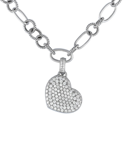 Shop Heritage 18k 5.00 Ct. Tw. Diamond Heart Pendant Necklace (authentic )