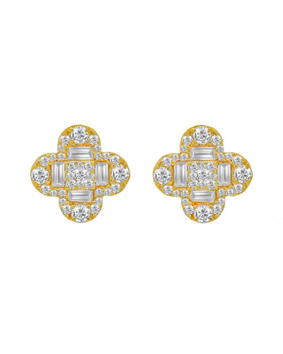 Shop Diana M. Fine Jewelry 14k 1.30 Ct. Tw. Diamond Earrings In Gold