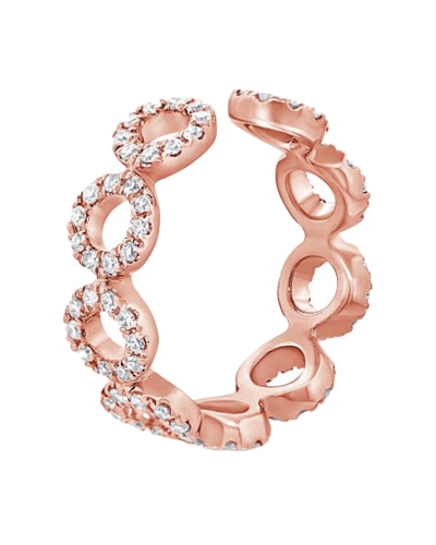 Diana M. Fine Jewelry 14k Rose Gold 0.25 Ct. Tw. Diamond Cuff Earring