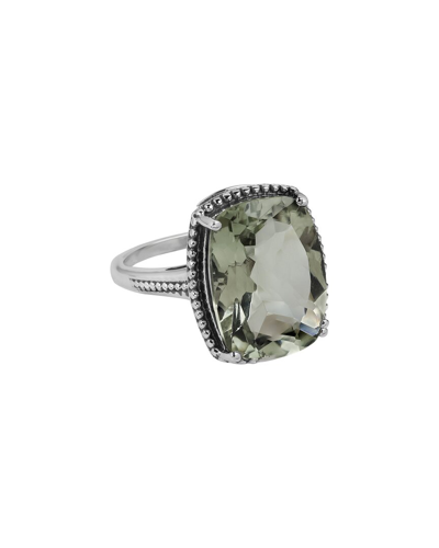 Tiramisu Silver 8.60 Ct. Tw. Green Amethyst Ring