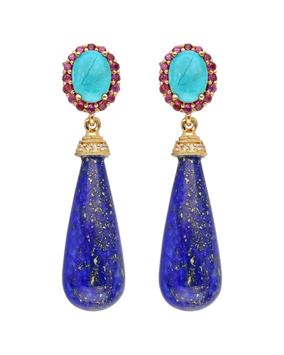 Tiramisu Vermeil 42.79 Ct. Tw. Gemstone Earrings