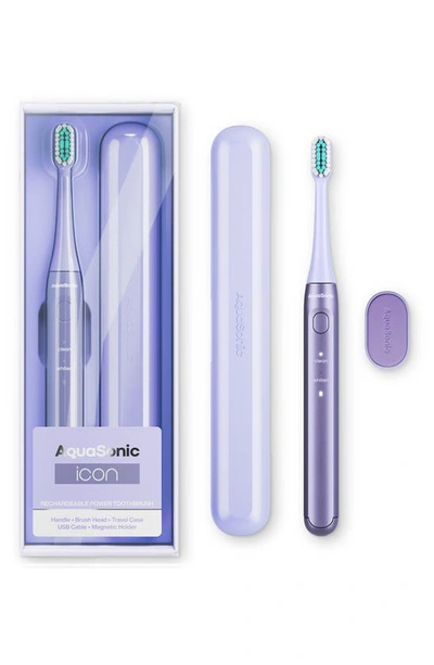 Shop Aquasonic Icon Rechargeable Power Toothbrush In Purple