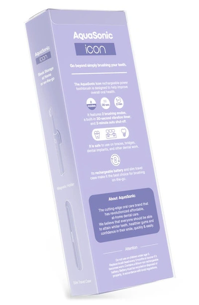 Aquasonic Icon Rechargeable Power Toothbrush In Purple