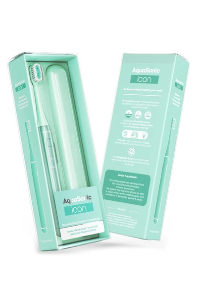 Shop Aquasonic Icon Rechargeable Power Toothbrush In Green