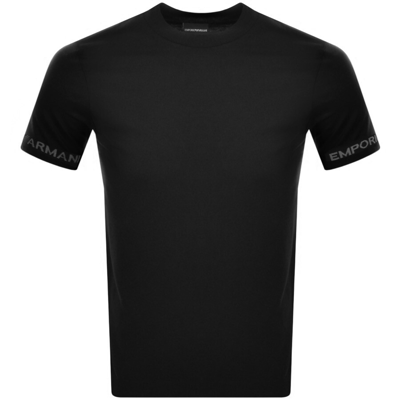 Shop Armani Collezioni Emporio Armani Knit T Shirt Black