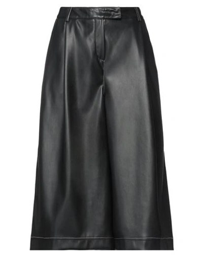 Sfizio Studio Woman Pants Black Size 8 Polyurethane, Polyester In Black