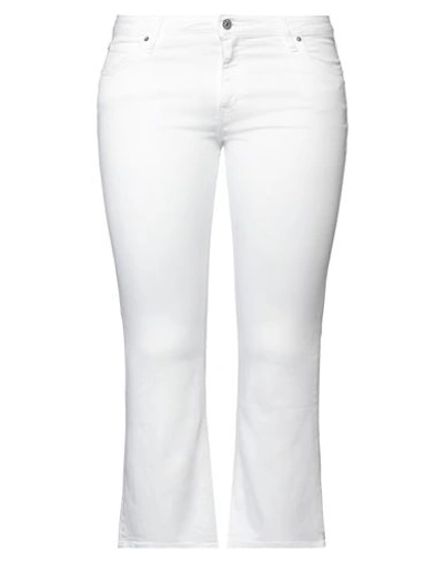 Shop Haikure Woman Jeans White Size 32 Cotton, Elastomultiester, Elastane