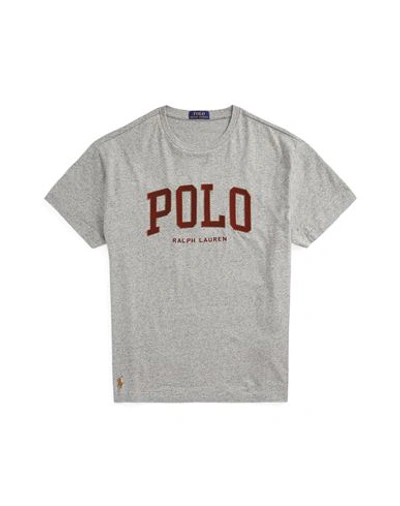 Shop Polo Ralph Lauren Classic Fit Logo Jersey T-shirt Man T-shirt Grey Size S Cotton