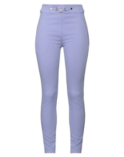 Shop Elisabetta Franchi Woman Denim Pants Lilac Size 27 Cotton, Elastomultiester, Elastane In Purple