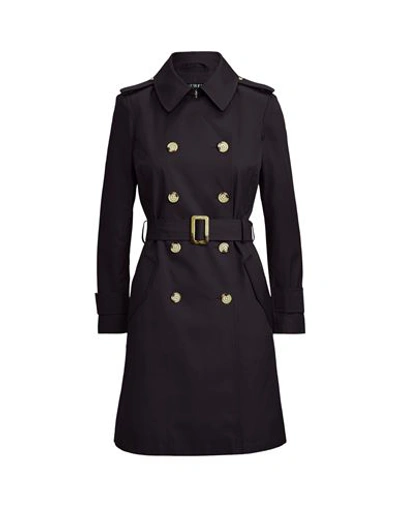 Shop Lauren Ralph Lauren Water-repellent Belted Trench Coat Woman Overcoat & Trench Coat Midnight Blue Si