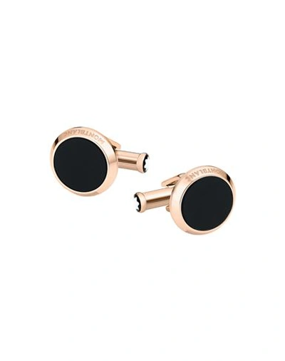 Shop Montblanc Man Cufflinks And Tie Clips Rose Gold Size - Steel