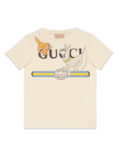 Shop Gucci X The Jetsons Cotton T-shirt In Neutrals