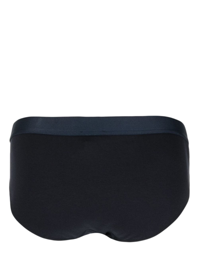 Dolce & Gabbana Logo-waistband Jersey Briefs In Blue