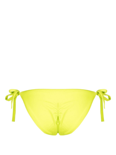 Shop Cynthia Rowley Self-tie Bikini Bottoms In Yellow