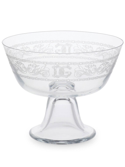 Shop Dolce & Gabbana Logo-embossed Fruit Bowl In White