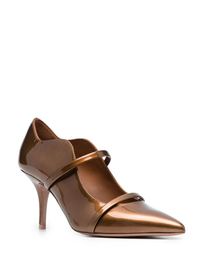 Shop Malone Souliers Maureen 70mm Leather Pumps In Brown