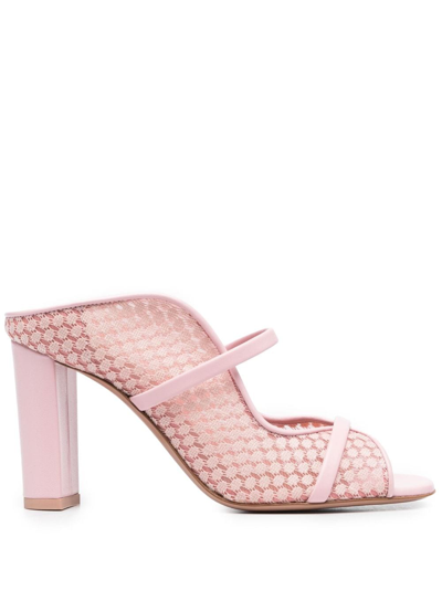 Shop Malone Souliers Norah 85mm Leather Mules In Pink