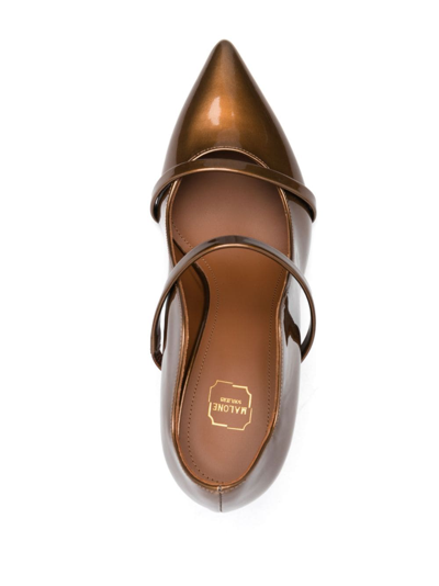 Shop Malone Souliers Maureen 70mm Leather Pumps In Brown