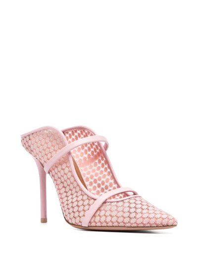 Shop Malone Souliers Maureen 85mm Leather Mules In Pink