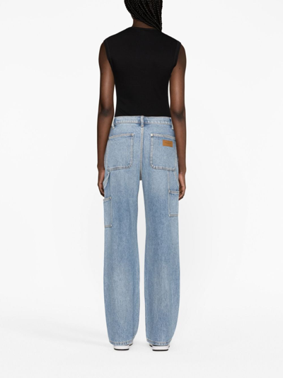 Alexander Wang Ez Mid-rise Straight Leg Jean In Denim In Blue