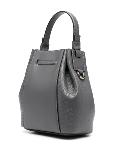 Furla Miastella Mini Leather Bucket Bag In Black