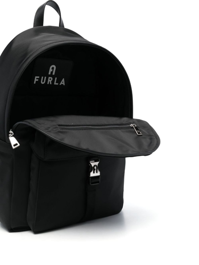 Shop Furla Cosmo Buckle-detail Backpack In Black
