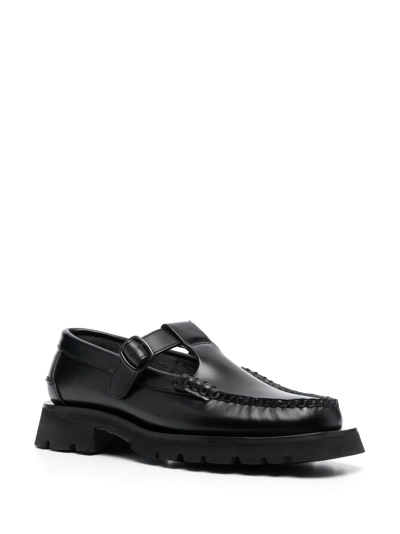 Hereu Alber T-bar Leather Loafers In Black