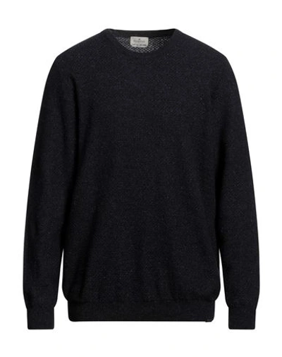 Shop Brooksfield Man Sweater Slate Blue Size 48 Wool, Polyester, Silk