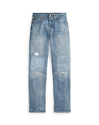 Shop Polo Ralph Lauren High-rise Relaxed Straight Jean Woman Jeans Blue Size 27 Cotton, Lyocell