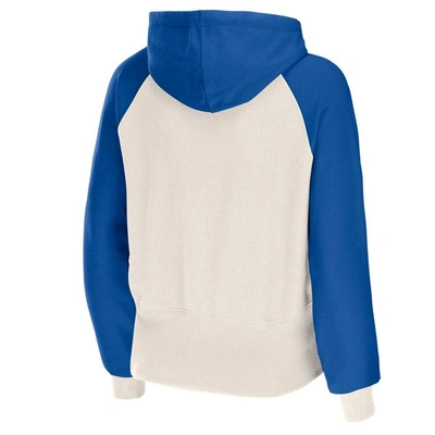 Shop Wear By Erin Andrews Cream Los Angeles Rams Colorblock Lightweight Full-zip Hoodie In Gray