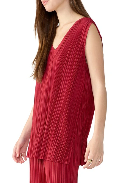 Sanctuary Plissé Culottes In Red Dahlia