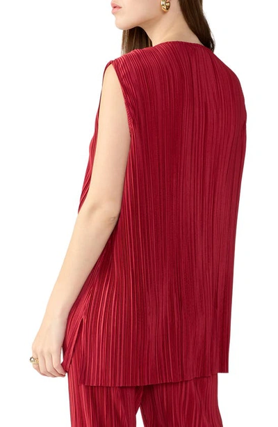 Sanctuary Plissé Culottes In Red Dahlia