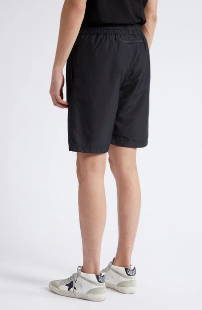 Shop Golden Goose Diego Star Logo Wide Leg Shorts In Black