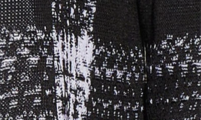 Shop Misook Plaid Knit Blazer In Black/ White