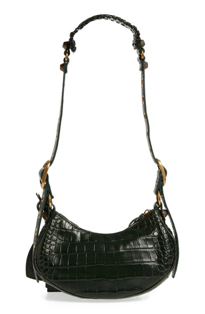 Balenciaga Extra Small Le Cagole Lambskin Shoulder Bag In Forest Green