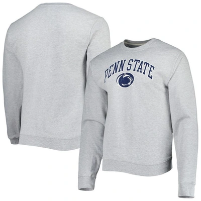 Shop League Collegiate Wear Heather Gray Penn State Nittany Lions 1965 Arch Essential Lightweight Pullove