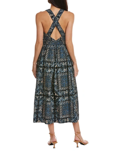 Shop Ulla Johnson Quilted Midi Dress In Blue