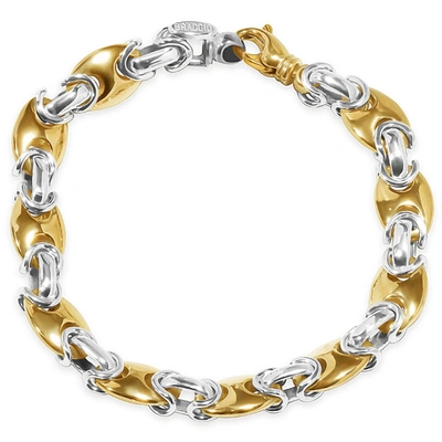 Pompeii3 Men's Link 14k Gold (56gram) Or Platinum (90gram) 9mm Bracelet 8.5" In Silver